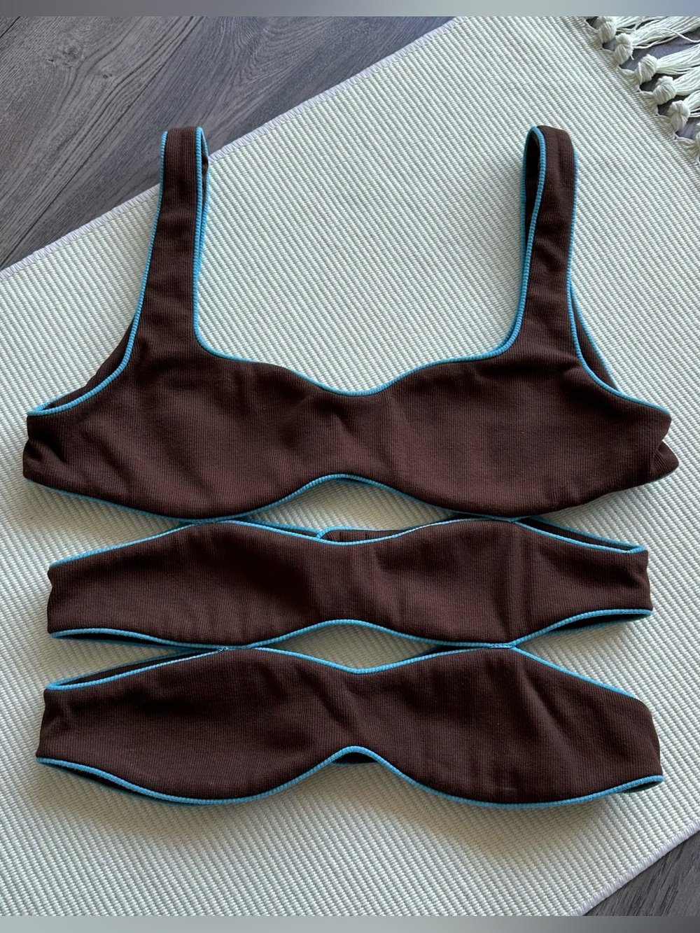 Tyler McGillivary Brown Ribbed Ginny Tank Top